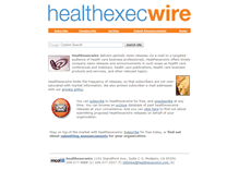 Tablet Screenshot of healthexecwire.com